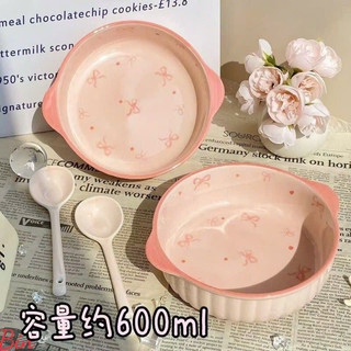 Set bát+ thìa nơ PASTEL xinh xắn bánh bèo ạ
