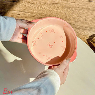 Set bát+ thìa nơ PASTEL xinh xắn bánh bèo ạ