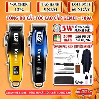 Tông Đơ Cắt Tóc Không Dây Chuyên Nghiệp Kemei 709A, Tăng Đơ Cắt Tóc Nam Chính Hãng Cao Cấp Cho Salon