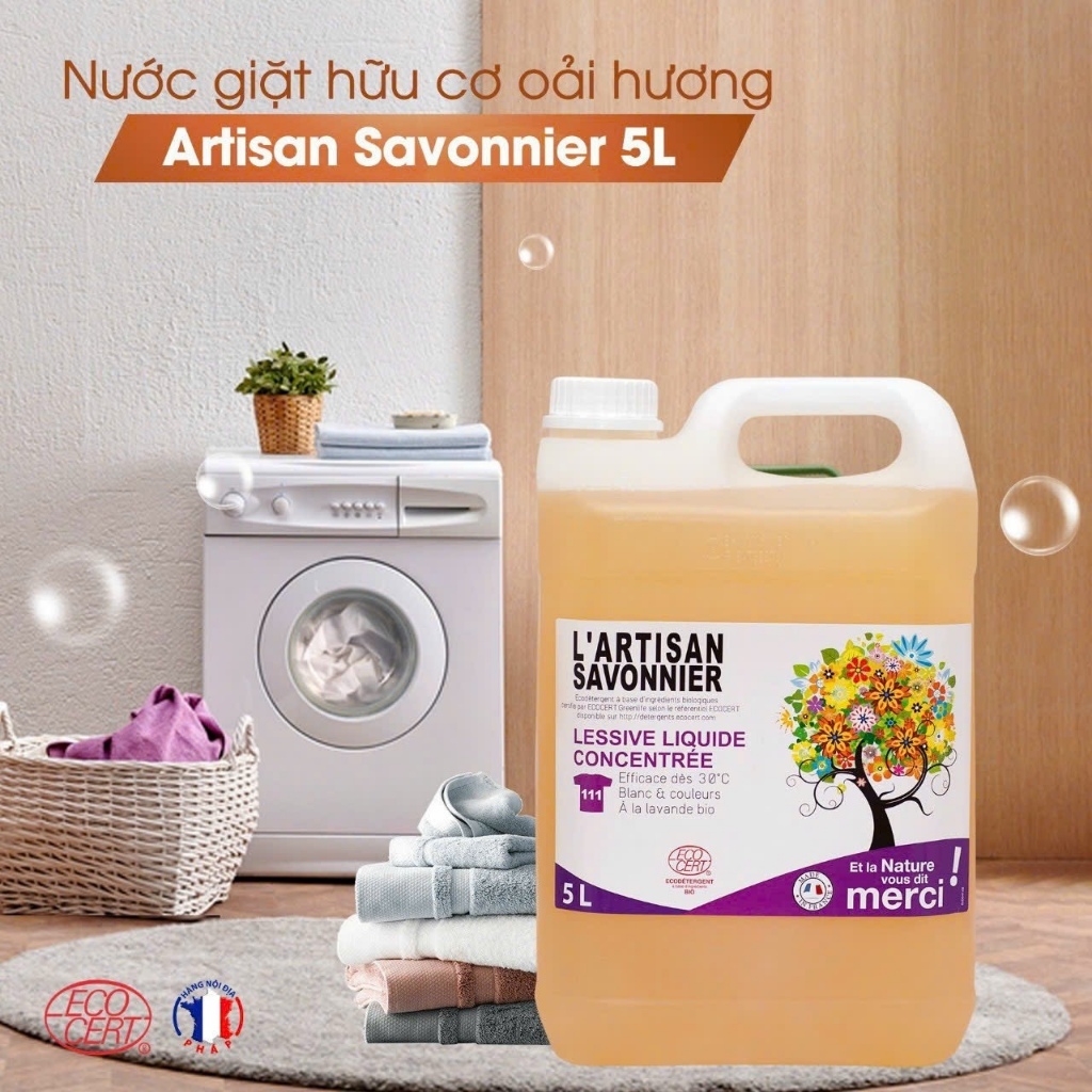 Nước giặt hữu cơ oải hương Artisan Savonnier
