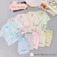 Bộ Cộc Tay Thun Lạnh Sơ Sinh Cài Chéo Cho Bé Yêu Từ 0-9m