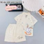 Bộ Cộc Tay Thun Lạnh Sơ Sinh Cài Chéo Cho Bé Yêu Từ 0-9m