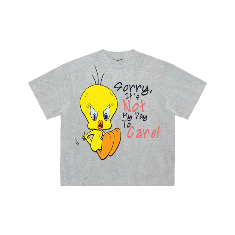 Áo thun form boxy BLACKDOKI-Quacker not to care , áo phông form rộng chất cotton tay lỡ menswear womanswear
