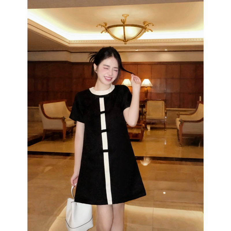 H.E.E - Đầm dáng suông Cici Dress đính nơ phong cách tiểu thư, nhẹ nhàng