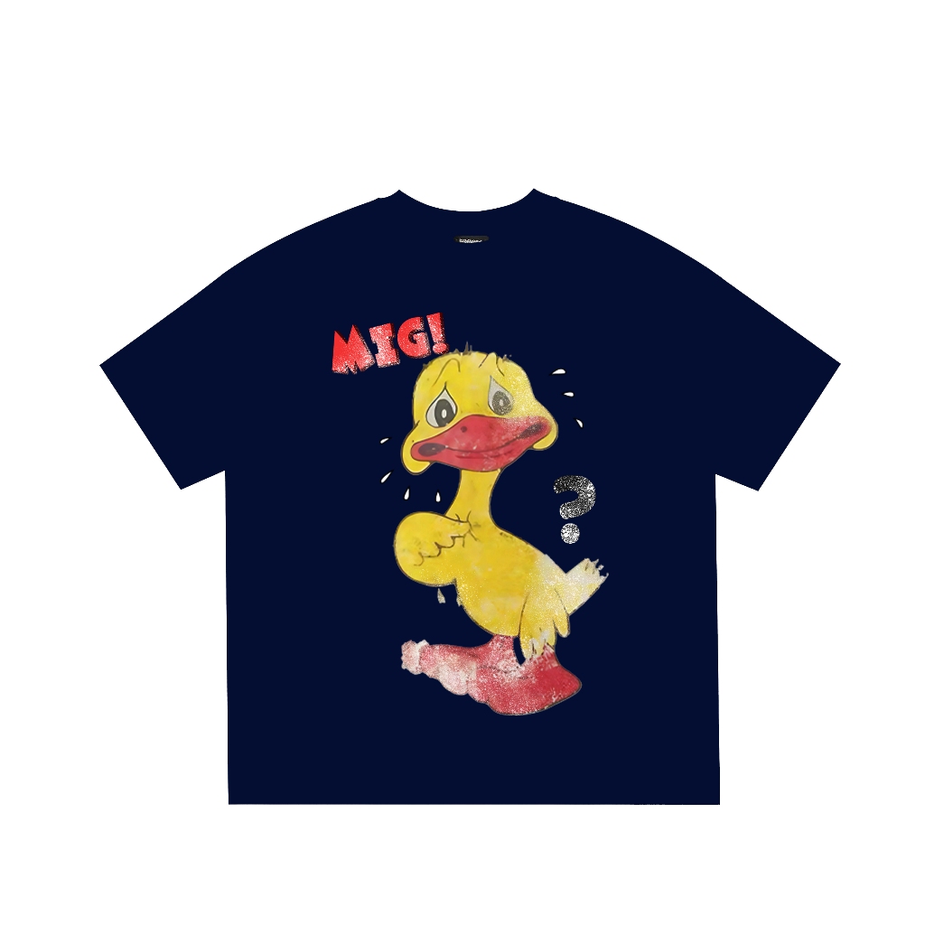 Áo thun form boxy BLACKDOKI-DUCK MIG! áo phông form rộng tay lỡ chất cotton 100% 260gsm menswear womanswear
