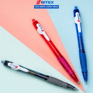 Combo 06 Bút gel Bitex G07 0.5mm màu đỏ, đen, xanh