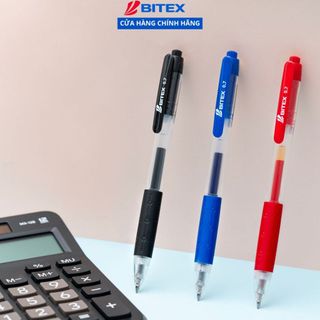 Combo 06 Bút gel Bitex mực xanh/đỏ/đen G03