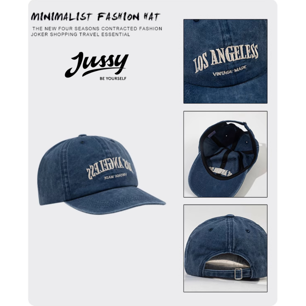 Mũ Lưỡi Trai Y2K Jean Wash Los Ageles Jussy Official Nón Mũ Nam Nữ Vải Jean Bạc Style Bụi Cá Tính Form Mềm Ôm Đầu | BigBuy360 - bigbuy360.vn