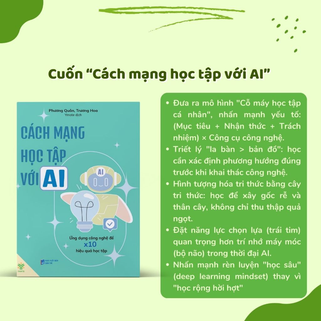 Ảnh Combo 2 Cuốn- Đừng Học Tập Chăm Chỉ, Hãy Học Tập Thông Minh + Cách Mạng Học Tập Với Ai X10 Hiệu Quả Học Tập - YMATE 3