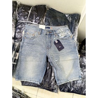 quần đùi nam short chất jean denim vải nhật form suông