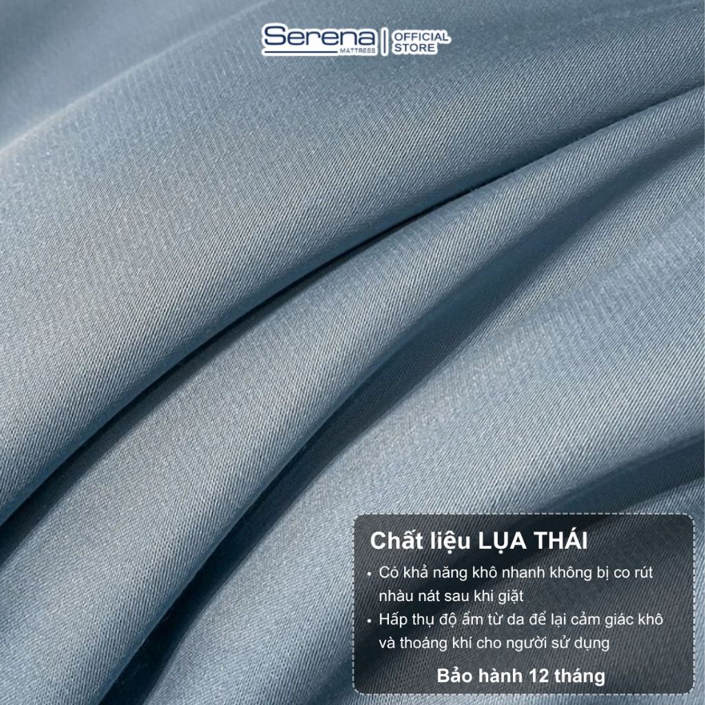 Ảnh Bộ drap giường Serena Mattress Set ga giường 5 món chăn chần phi lụa thái trải phủ giường mát lạnh mùa hè cao cấp 3