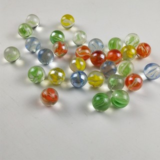 Set Bi ve thủy tinh trong suốt nhiều màu 16 ly trang trí bể cá - Viên bi 8 khía làm đồ chơi cho bé bắn bi tuổi thơ rẻ