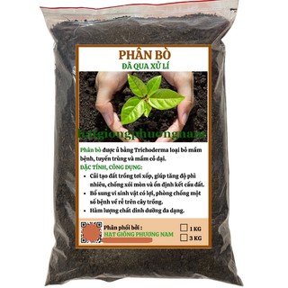 3 Kg - Phân Bò Phương Nam Đã Qua Xử Lí ,Ủ Hoai , Không Mùi Hôi