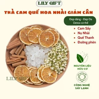 Trà detox giảm cân, trà cam quế hoa hồng - Trà giảm cân hoa quả - Thanh mát, giải độc