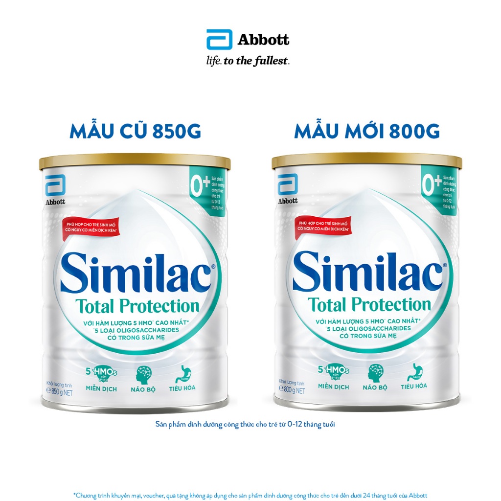 Ảnh Sản phẩm dinh dưỡng công thức cho trẻ 0-12 tháng tuổi Similac Total Protection 0+ 850g/800g 3