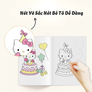 Đồ Chơi Sách Tô Màu Hình Hoạt Hình Kuromi Ngộ Nghĩnh Dành Cho Trẻ 3,4,5,6 Tuổi Giúp Phát Triển Tư Duy Sáng Tạo