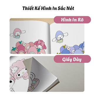 Đồ Chơi Sách Tô Màu Hình Hoạt Hình Kuromi Ngộ Nghĩnh Dành Cho Trẻ 3,4,5,6 Tuổi Giúp Phát Triển Tư Duy Sáng Tạo