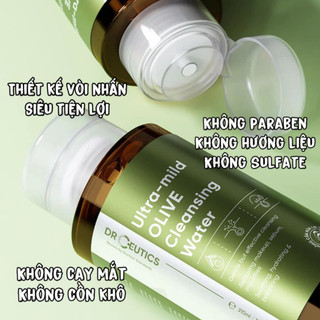 Nước Tẩy Trang DrCeutics Cho Mọi Loại Da Ultra-Mild Olive Cleansing Water (480ml/500ml)