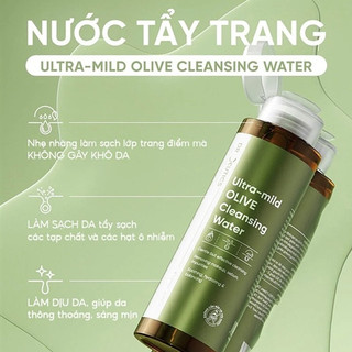 Nước Tẩy Trang DrCeutics Cho Mọi Loại Da Ultra-Mild Olive Cleansing Water (480ml/500ml)