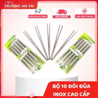 Đũa Inox Cao Cấp Đũa Gia Đình 5 Đôi / bộ - Trường An VN