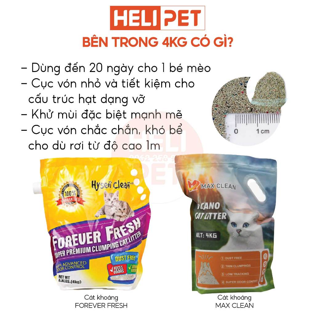 Ảnh Cát Mèo Max Clean, Cát Khoáng Vệ Sinh Cho Mèo Cao Cấp Siêu Khử Mùi, Siêu Ít Bụi, Siêu Vón 4