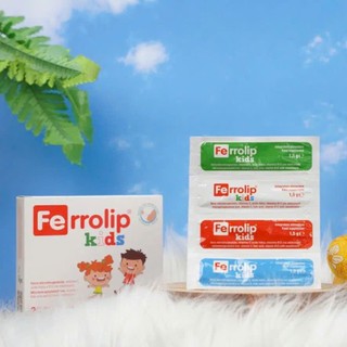 [ Chính Hãng ] Ferrolip Kids Sắt Sinh Học Dạng Bột Dùng Cho Bé Từ 1 Tuổi Hàng Nhập Khẩu Hộp 20 Gói