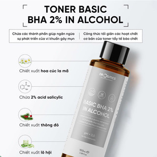 Dung Dịch Tẩy Da Chết DrCeutics Nền Cồn Basic BHA 2% In Alcohol (100ml, 200ml)