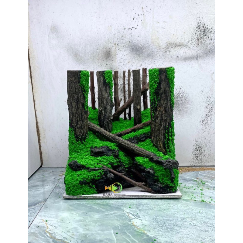 layout rừng ( vừa bể cubic 20cm ) , layout thuỷ sinh phong cách rừng ...