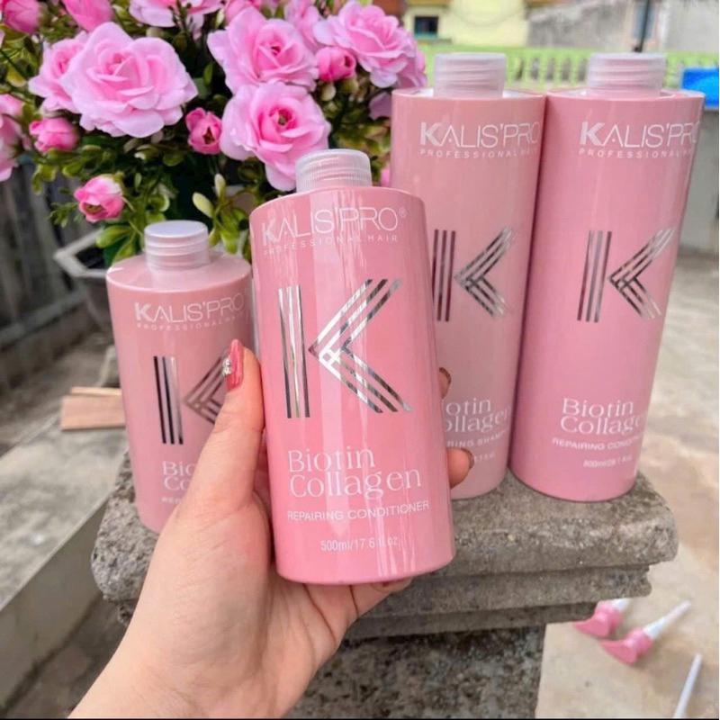 🌸DẦU GỘI Biotin Collagen Kalispro lưu hương lâu, hương nước hoa phục hồi mềm mượt hỗ trợ mọc tóc giảm gàu giảm rụng
