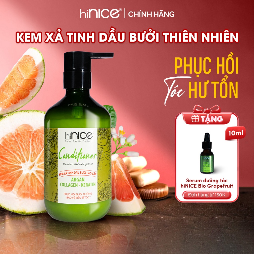 Ảnh Kem Xả Tinh Dầu Bưởi Thiên Nhiên hiNICE Grapefruit Conditioner Hỗ Trợ Phục Hồi Tóc, Giảm Rụng Tóc 1