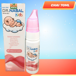 [✨CHÍNH HÃNG KÈM QUÀ] Dung Dịch Xịt Mũi Dr Nasal Kids Nano Bạc Kháng Khuẩn Hỗ Trợ Nghẹt Mũi Cho Trẻ Em Chai 70ml