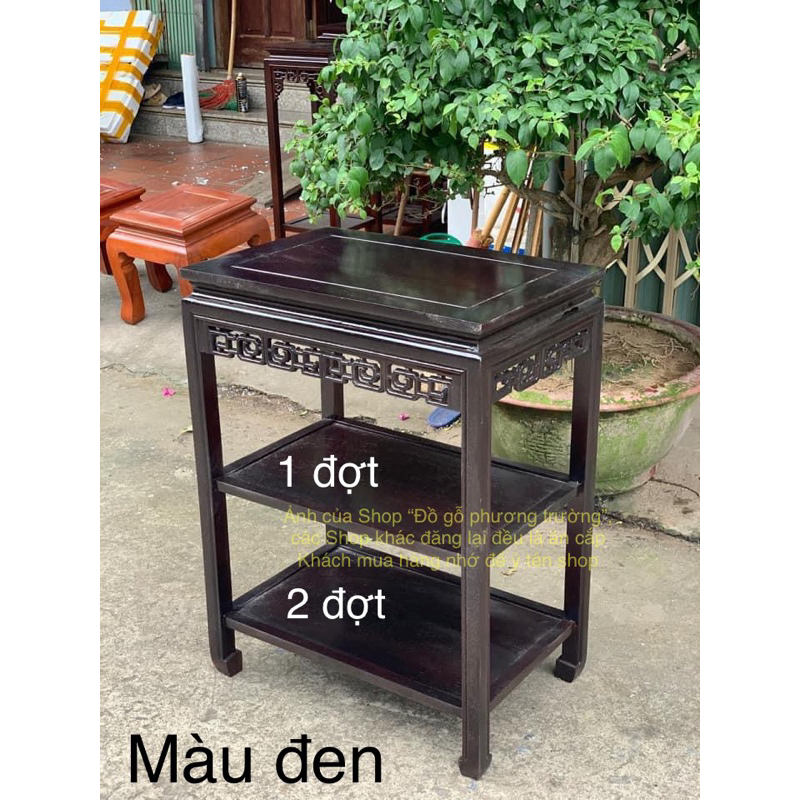 đôn chữ Nhật 35x50 cao 70 và 40x60 ,40x80 cao 80 2 đợt gỗ lim nhiều màu
