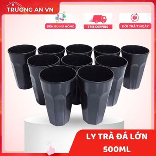 Combo 10 Ly Nhựa melamine size lớn 500ml (8.7cm x13cm) nhiều màu ly nhựa cứng cao cấp - Trường An VN