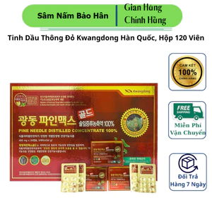 Tinh Dầu Thông Đỏ Kwangdong Hàn Quốc, Hộp 120 Viên