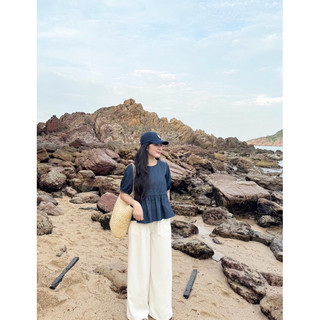 Quần suông cotton xước Ma Vie