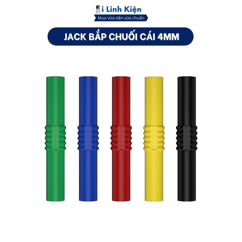 Jack cắm chuối cái cái 4mm chất liệu nhựa PVC đầu nối đồng cái siêu bền ILinhkien