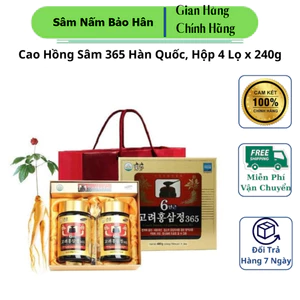 Cao Hồng Sâm 365 Hàn Quốc, Hộp 2 Lọ x 240g