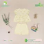 Bộ Cộc Tay Hoạ Tiết Bé Gái Vải Sợi Tre Cho Bé Từ 6-16kg AMI0397