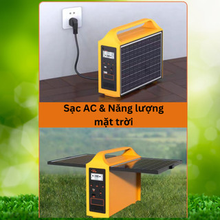 Ảnh 2 – Trạm Sạc Năng Lượng Mặt Trời 200W – Pin Sạc Dự Phòng Du Lịch, Sạc Laptop, Cổng AC & USB, Dã Ngoại