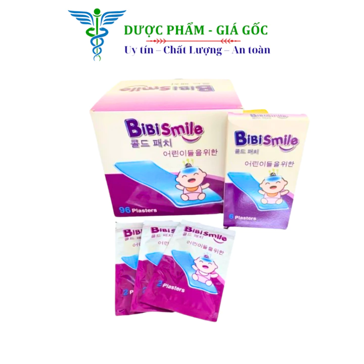 Miếng Dán Hạ Sốt Bibismile Cho Bé - Giúp Hạ Nhiệt, Giảm Sốt, Làm Mát Suốt 10 Tiếng - Hộp 6 Miếng