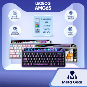 Bàn phím cơ Bluetooth Leobog AMG65 - Led RGB, Hotswap, 3 mode kết nối, 2 màn hình led