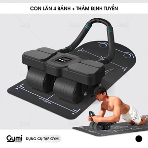 Con Lăn 4 Bánh Tập Bụng Trợ Lực Thế Hệ Mới - Khuỷu Tay - Plank Tại Nhà - ConLanTroLuc