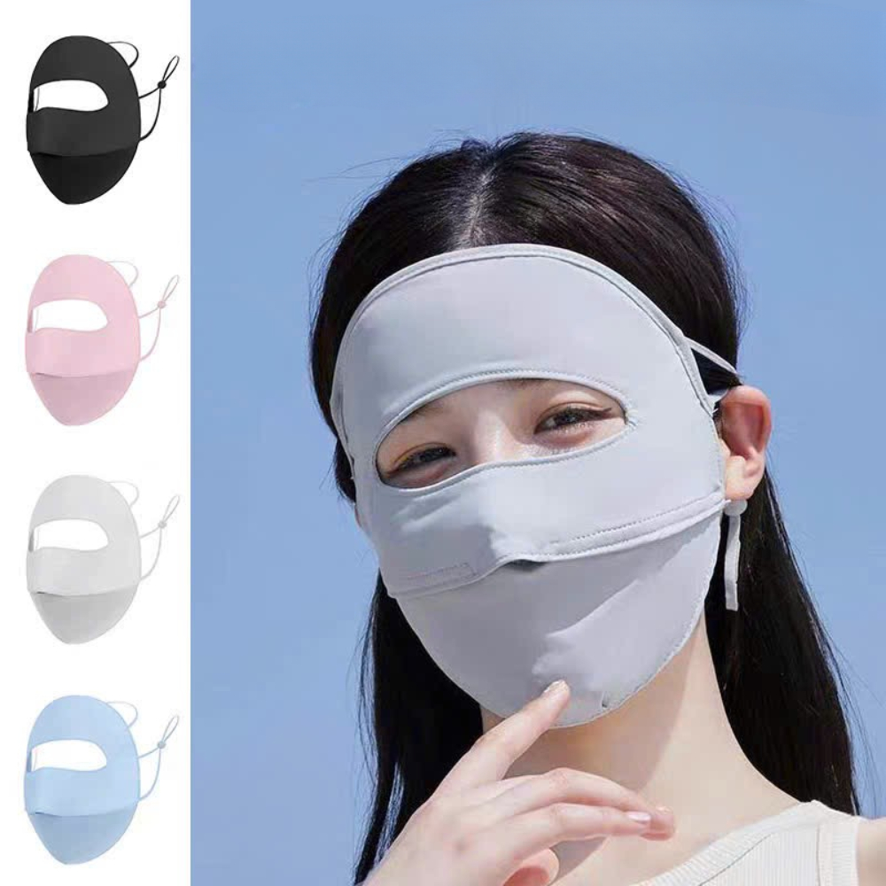 Khẩu trang chống nắng toàn mặt, vải thun lạnh thoáng mát, thiết kế thông minh ngăn ngừa bụi mịn 3B