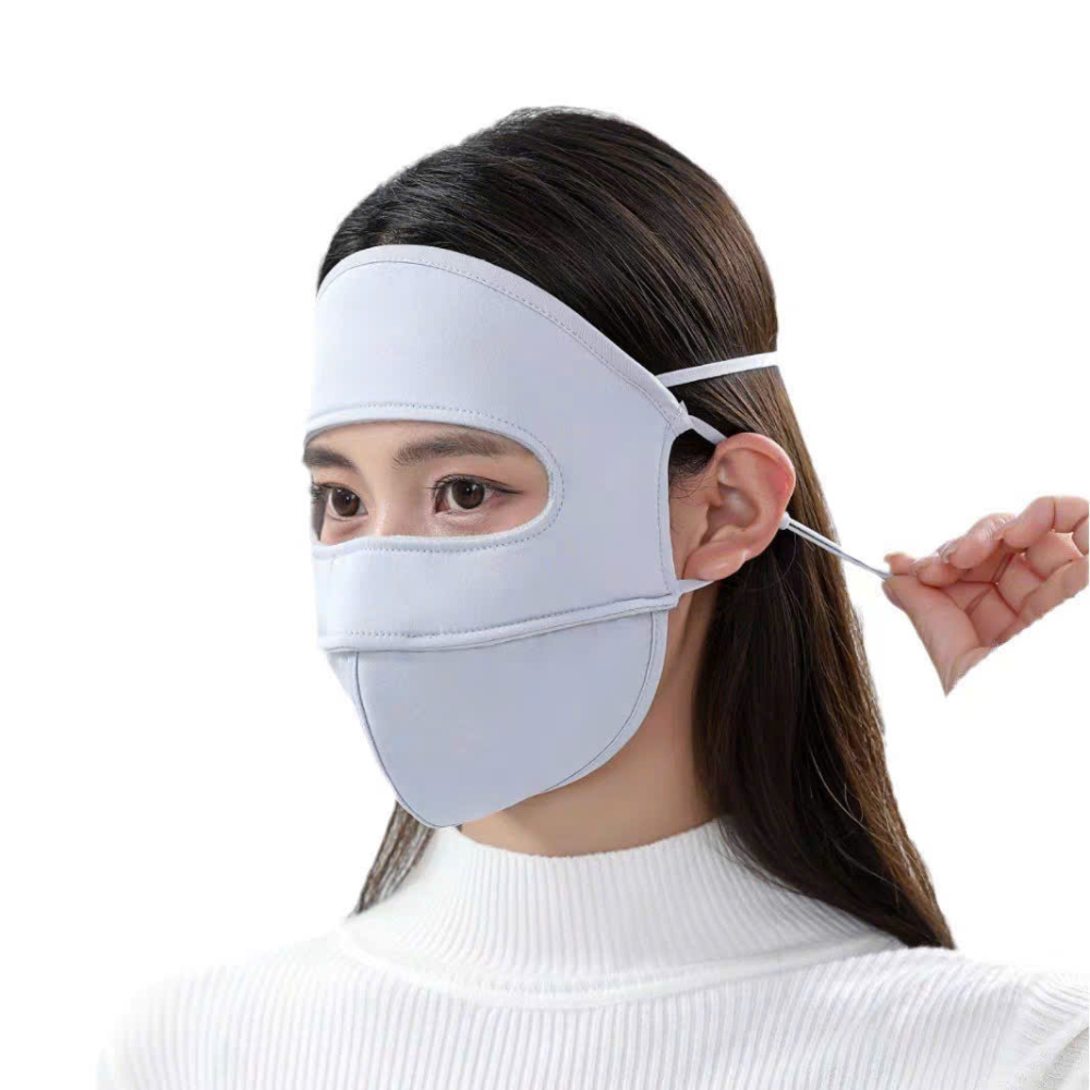 Khẩu trang chống nắng toàn mặt, vải thun lạnh thoáng mát, thiết kế thông minh ngăn ngừa bụi mịn 3B