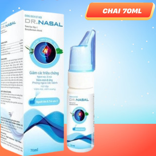 [✨CHÍNH HÃNG KÈM QUÀ] Dung Dịch Xịt Mũi Dr Nasal Kháng Khuẩn Nano Bạc Hỗ Trợ Nghẹt Mũi Cho Người Lớn 70ml