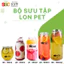 Lon Nhựa SSC 190ml, 250ml, 330ml, 355ml, 500ml, 650ml,.. Kèm Nắp Nhôm
