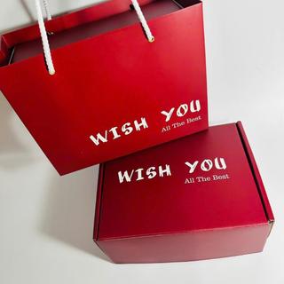 (Quà tặng nam Wish thiệp đỏ) Combo hộp túi quà kèm phụ kiện và nước hoa sang trọng