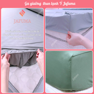 Bộ ga giường 5 món thun lạnh JAFUMA cao cấp 1m 1m2 1m4 1m6 1m8 2m2|set 5 món ga giường