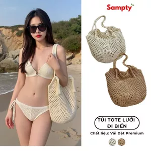 Túi Tote Lưới Du Lịch, Đi Biển 𝐒𝐚𝐦𝐩𝐭𝐲 Không Lót Cực Xinh Summer 2025