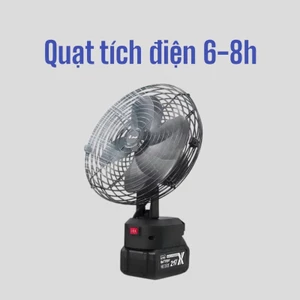 Quạt tích điện để bàn, quạt để bàn mini công suất lớn, hoạt động liên tục 6-8h chạy êm không tiếng ồn